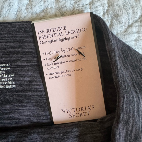 NWT Victoria’s Secret Incredible Essential Leggings (Heather Grey, Size 8) - Picture 5 of 6